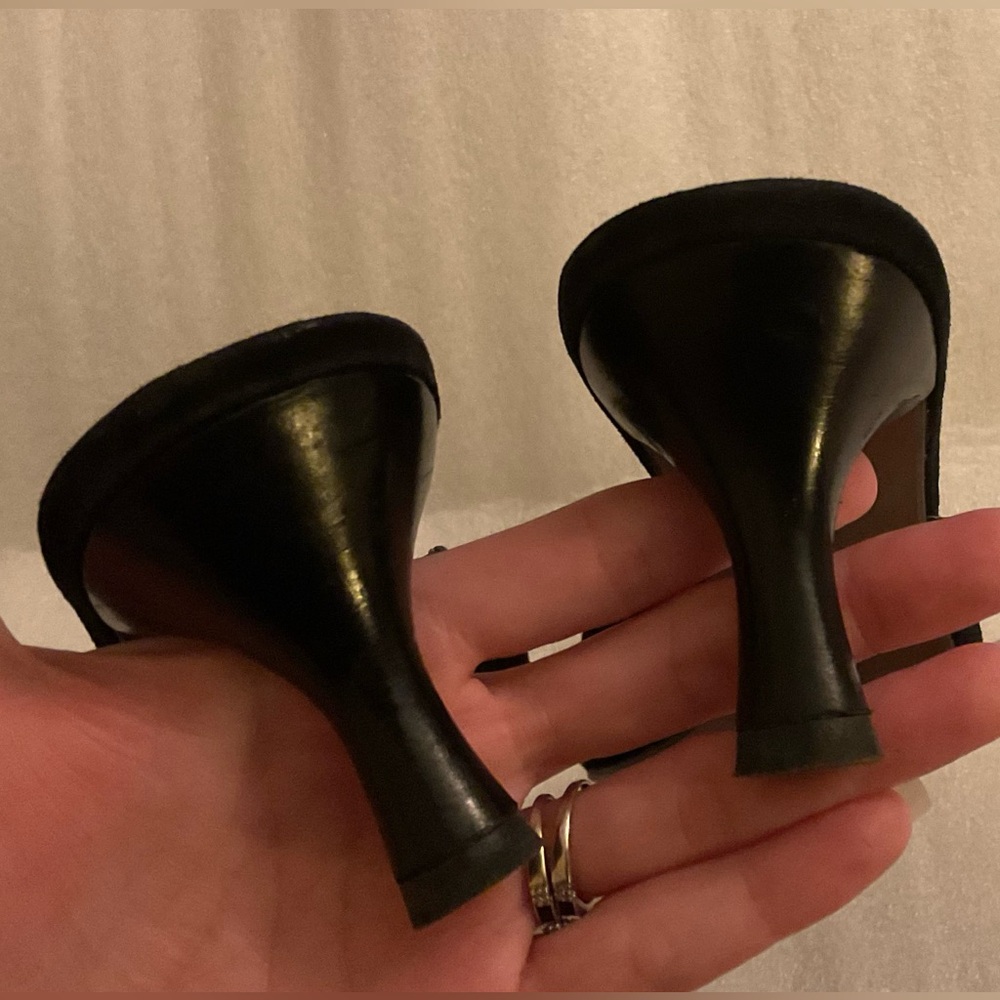 Donald J. Pliner 90’s Black Suede Mules • Made in Spain • Archive Piece • 8.5M - Picture 5 of 10